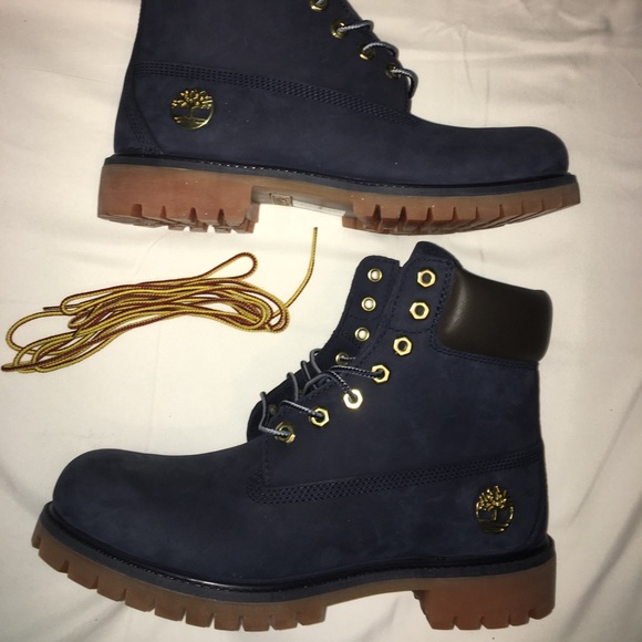 navy blue timberlands